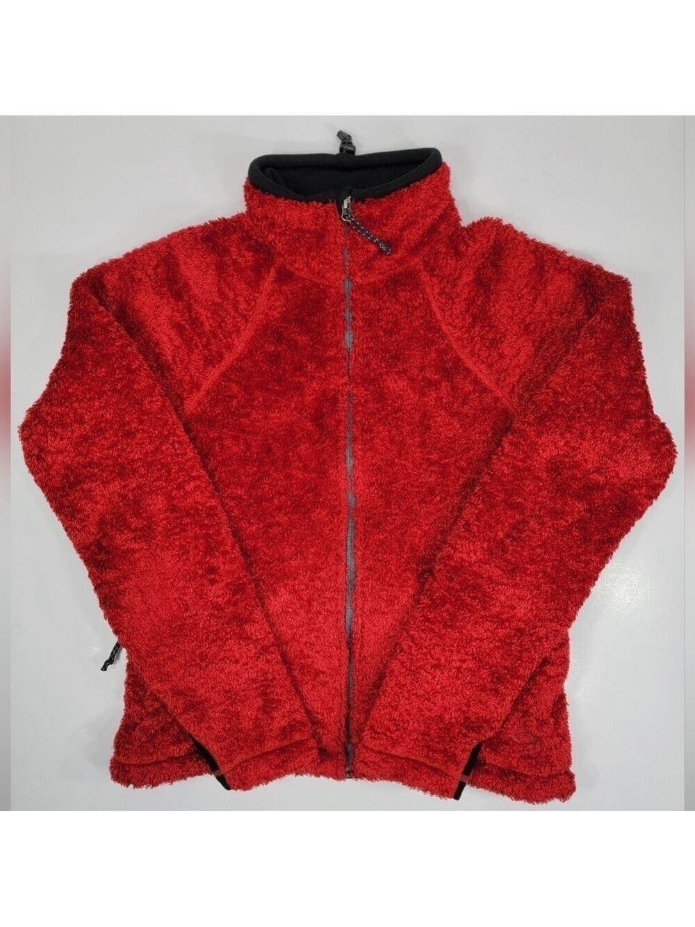 MOUNTAIN HARDWEAR Women Small Amparo Full Zip Monkey Fleece Jacket Red High Pile